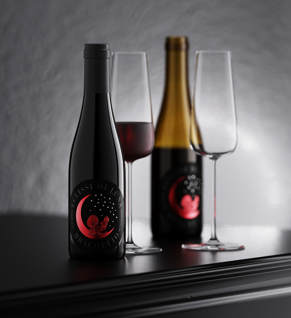 Eclissi di Luna - Brachetto wine label