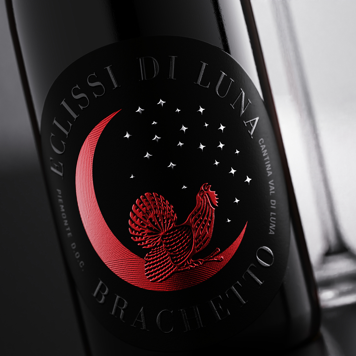 Eclissi di Luna - printing the Brachetto Label