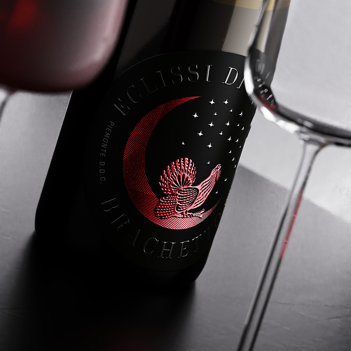 Printing Eclissi di Luna - Brachetto wine label
