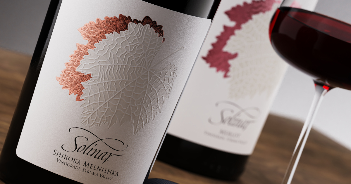 Solinar wine label close up