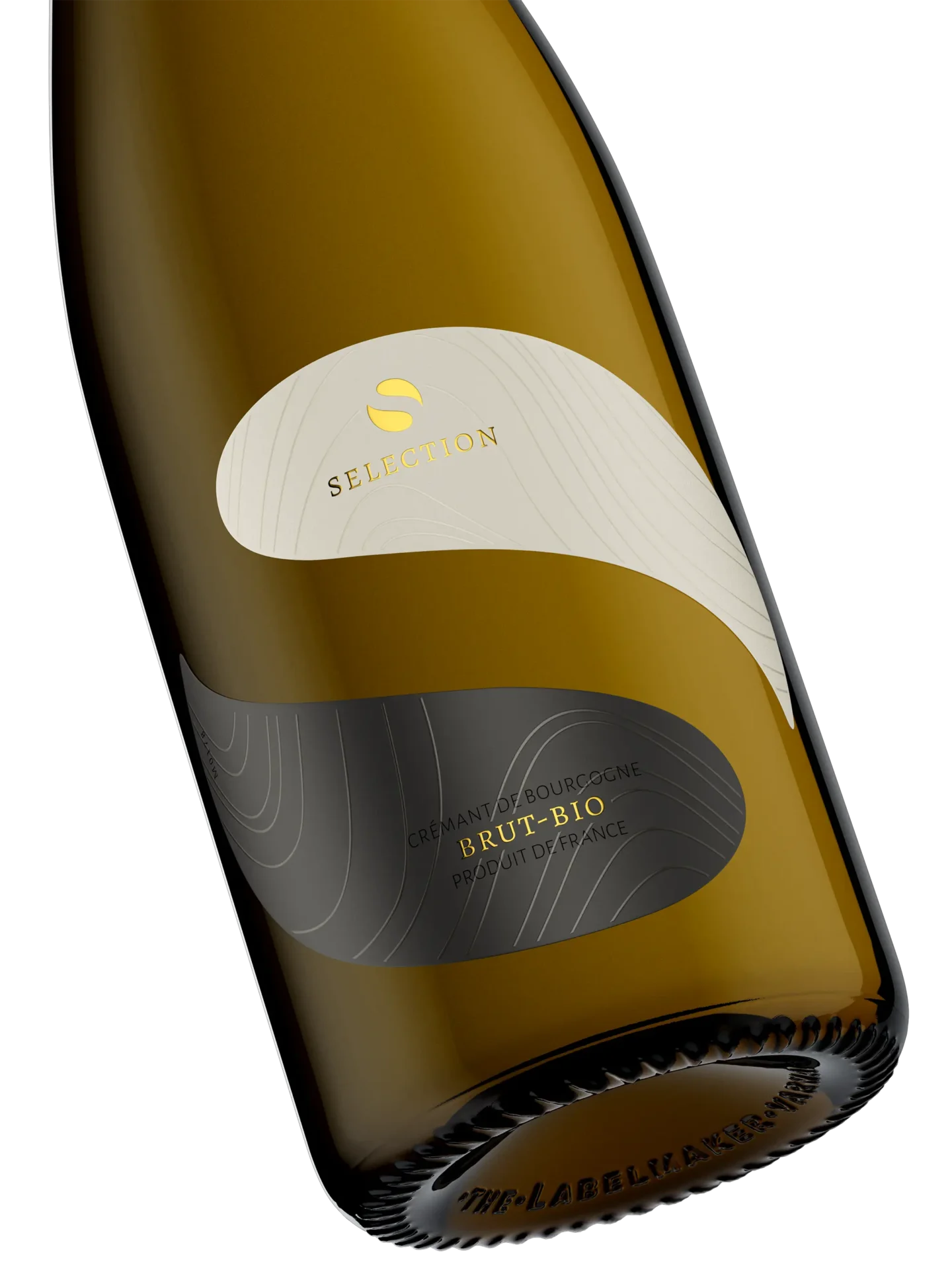 Staro Oryahovo Selection wine bottle with S-in-O logo on white and dark silver two-tone label